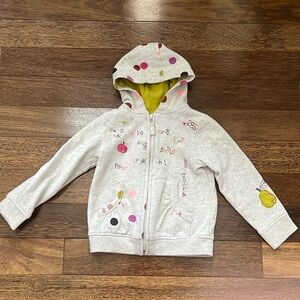 Next Girls Size 3-4 Zip-up Sweatshirt 🍎🍏🍐